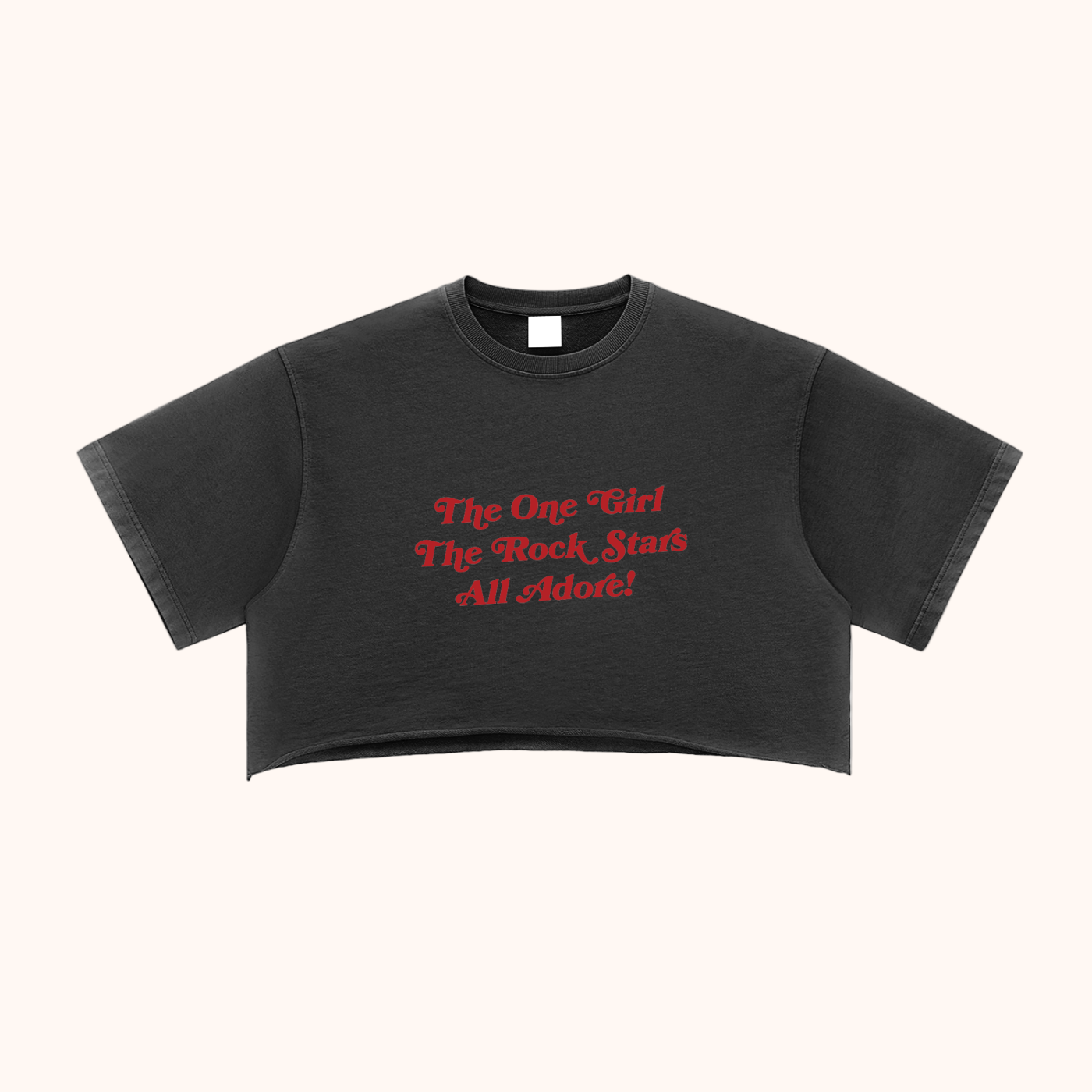 The One Girl All the Rockstar Adore! - Snow Washed 80s Crop Tee