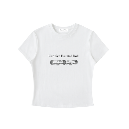 Certified Haunted Doll - Bodycon Crewneck Tee