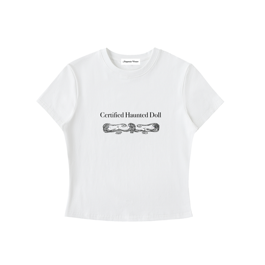 Certified Haunted Doll - Bodycon Crewneck Tee
