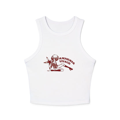 Amnesia Vivace Micro Rib Racer Tank Top