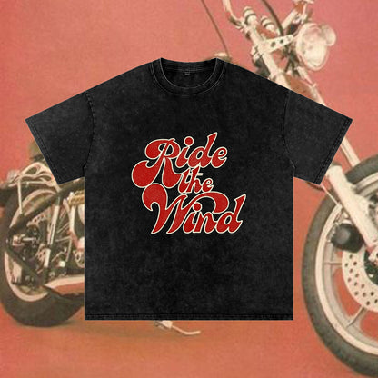 Ride The Wind - Snow Washed Oversized T-Shirt