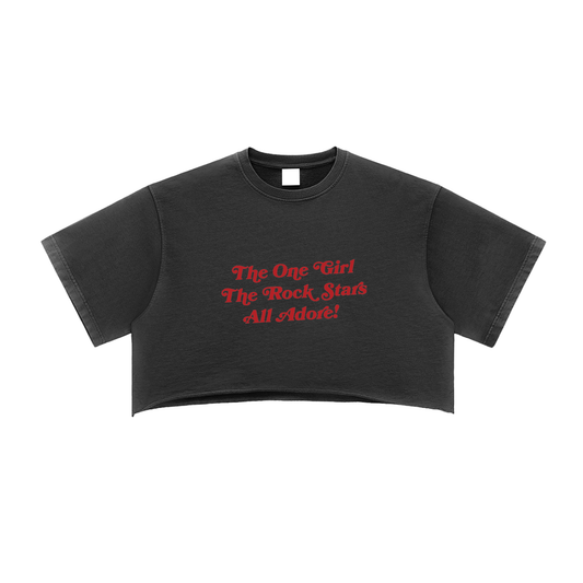 The One Girl All the Rockstar Adore! - Snow Washed 80s Crop Tee