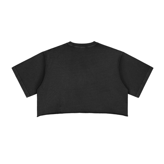 The One Girl All the Rockstar Adore! - Snow Washed 80s Crop Tee