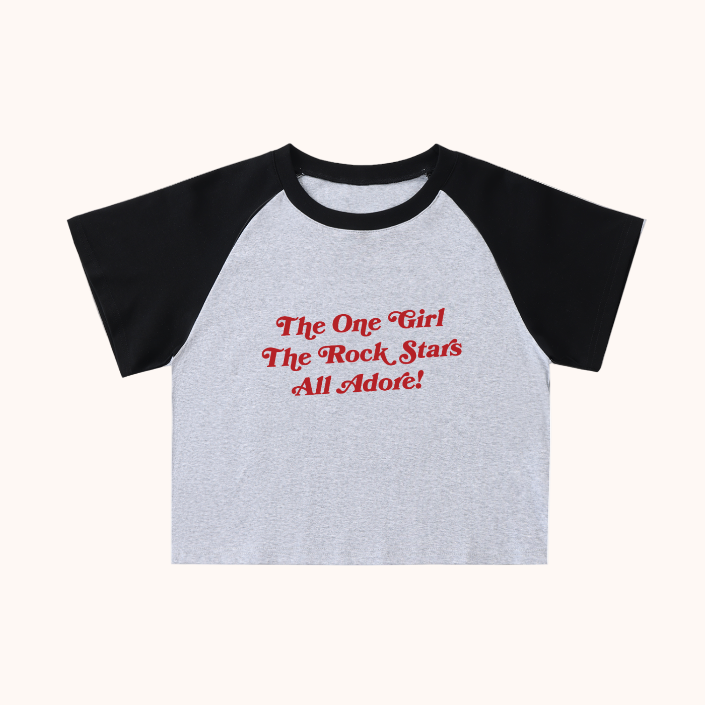 The One Girl All the Rockstar Adore! - Raglan Sleeve Tee