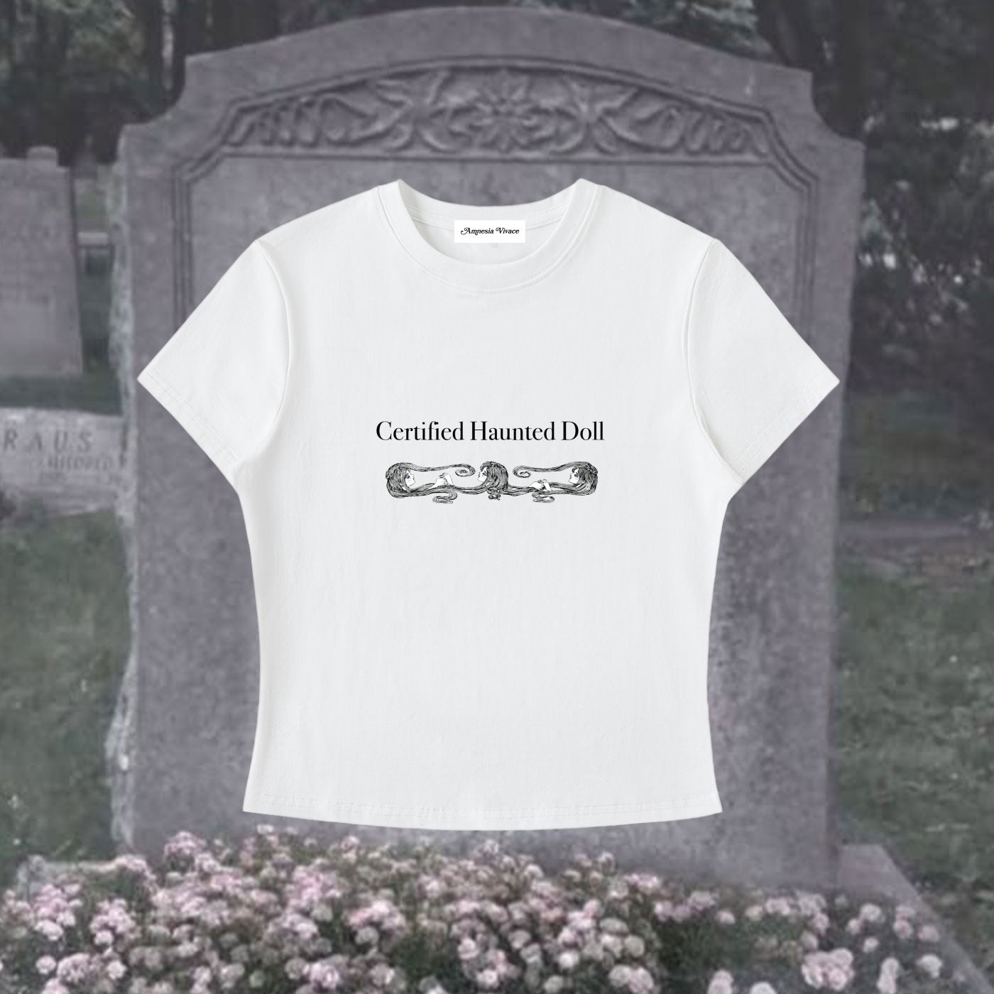 Certified Haunted Doll - Bodycon Crewneck Tee
