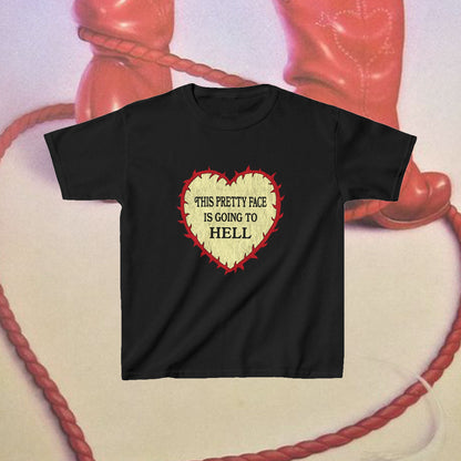 This Pretty Face is Going to Hell Baby Tee