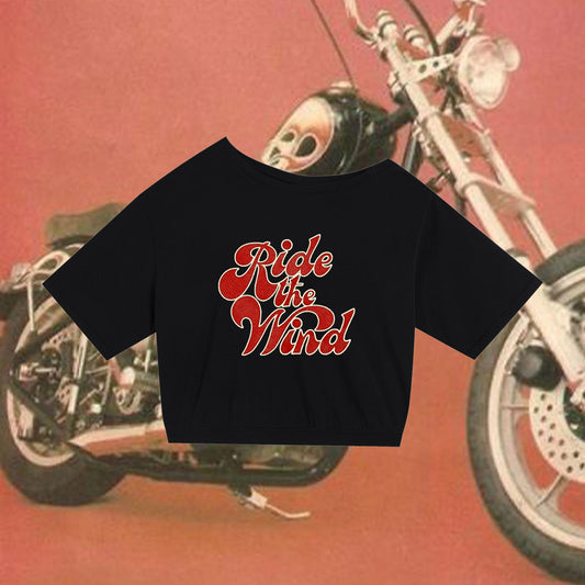 Ride the Wind- Asymmetric Shoulder Oversized Tee