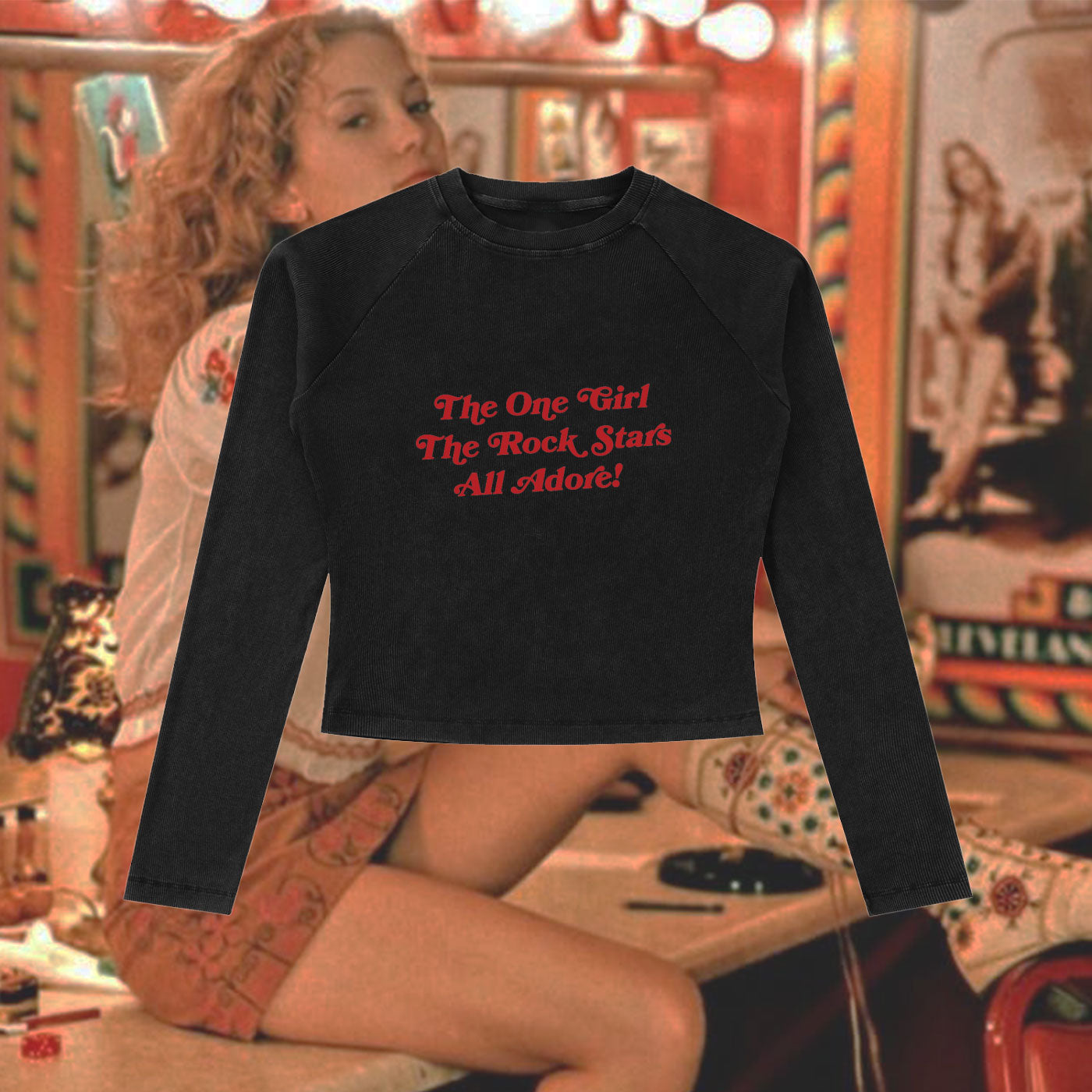 The One Girl All The Rockstar Adore! - Raglan Long Sleeve Tee