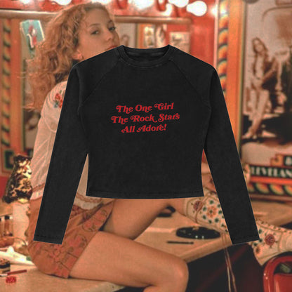 The One Girl All The Rockstar Adore! - Raglan Long Sleeve Tee