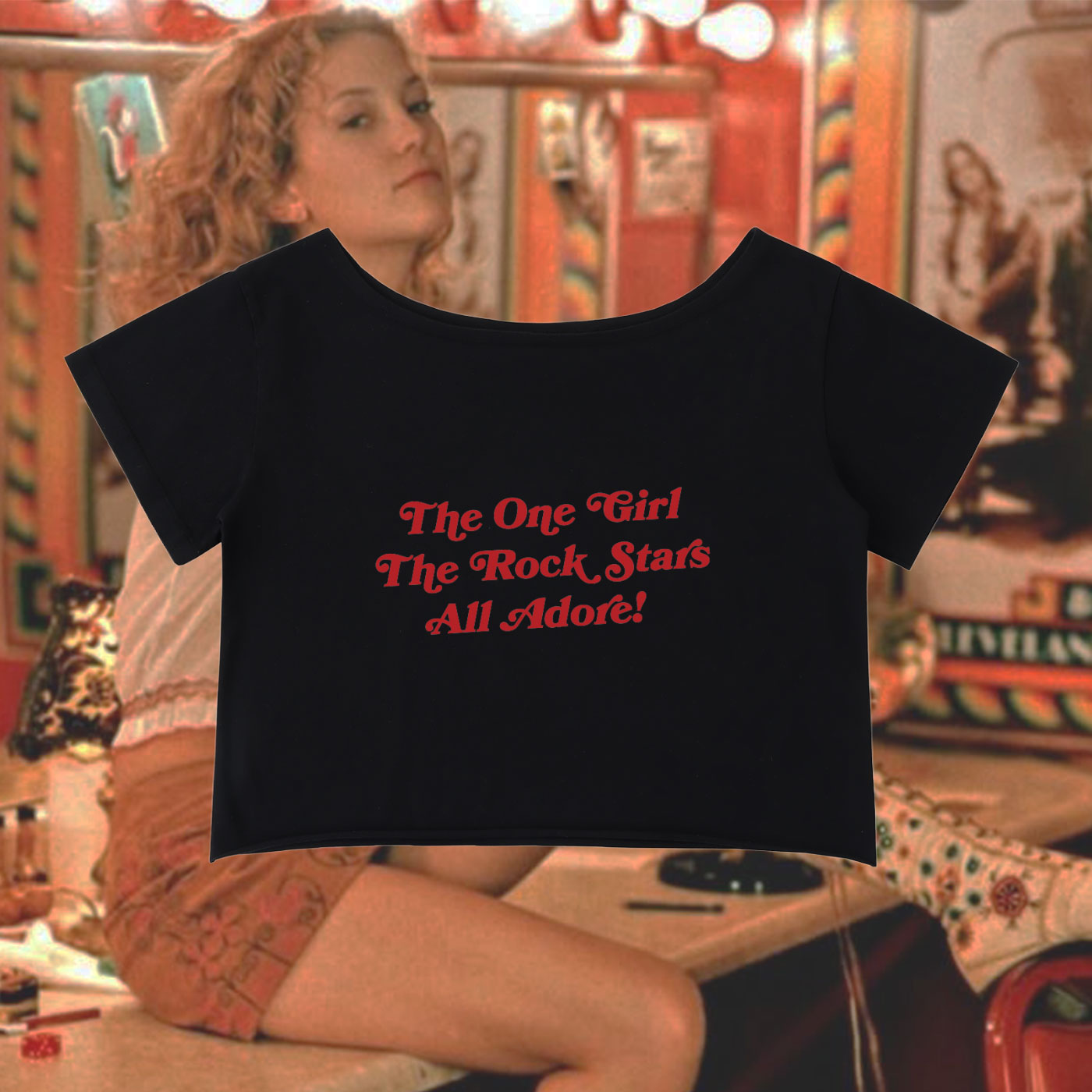 The One Girl the Rock Star All Adore! Off-Shoulder T-Shirt